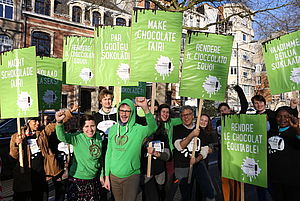 Gruppenbild der AktivistInnen von Make Chocolate Fair