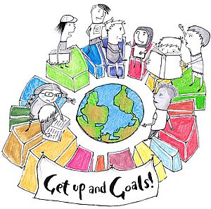 Illustration zum EU-Bildungsprojekt „Get up and Goals!“