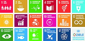 Grafische Darstellung der 17 sustainable development goals
