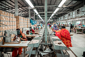Textilfabrik für Lederwaren und Schuhe in Bangladesch