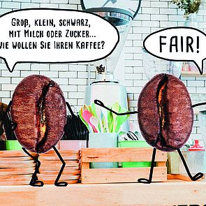 Postkarte "Zeit für fairen Kaffee"