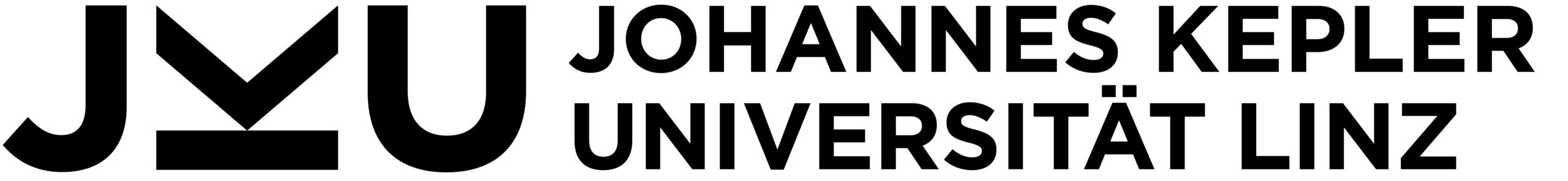 JKU Hauptlogo, deutsch, schwarz, quer JKU Logo
