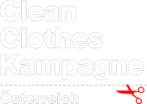 Logo der Clean Clothes Kampagne in weiß
