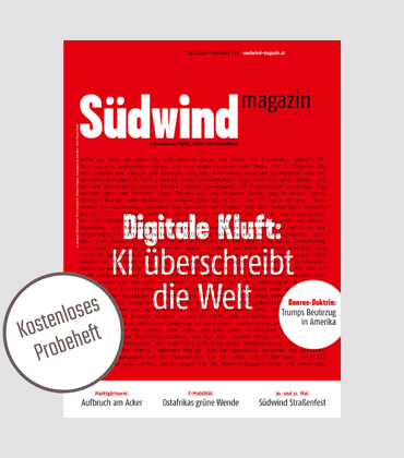 Cover der Mai/Juni 2026 Südwind-Magazin Ausgabe